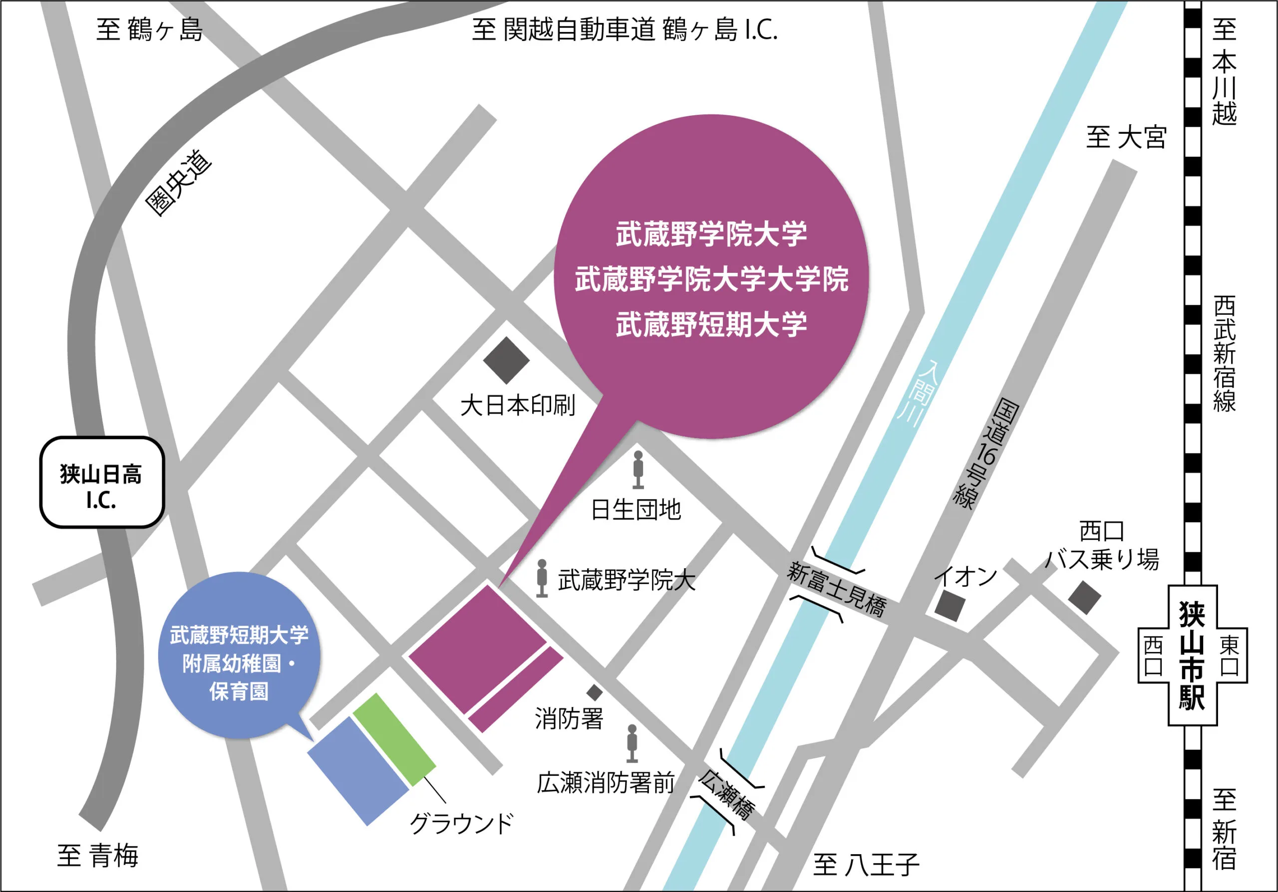 アクセス | 学校法人 武蔵野学院